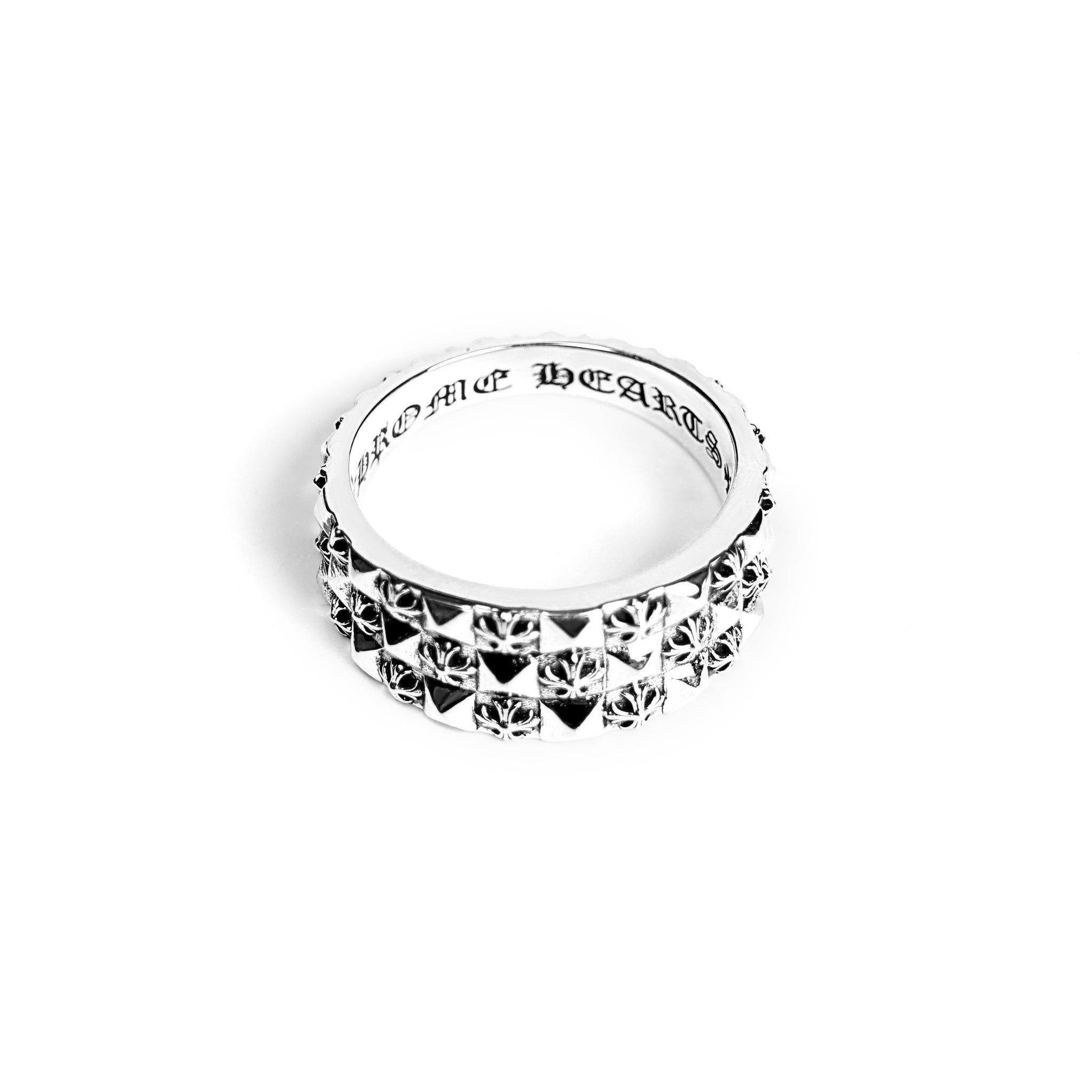 authentic multi ch plus stack ring - premium designer jewelry front view