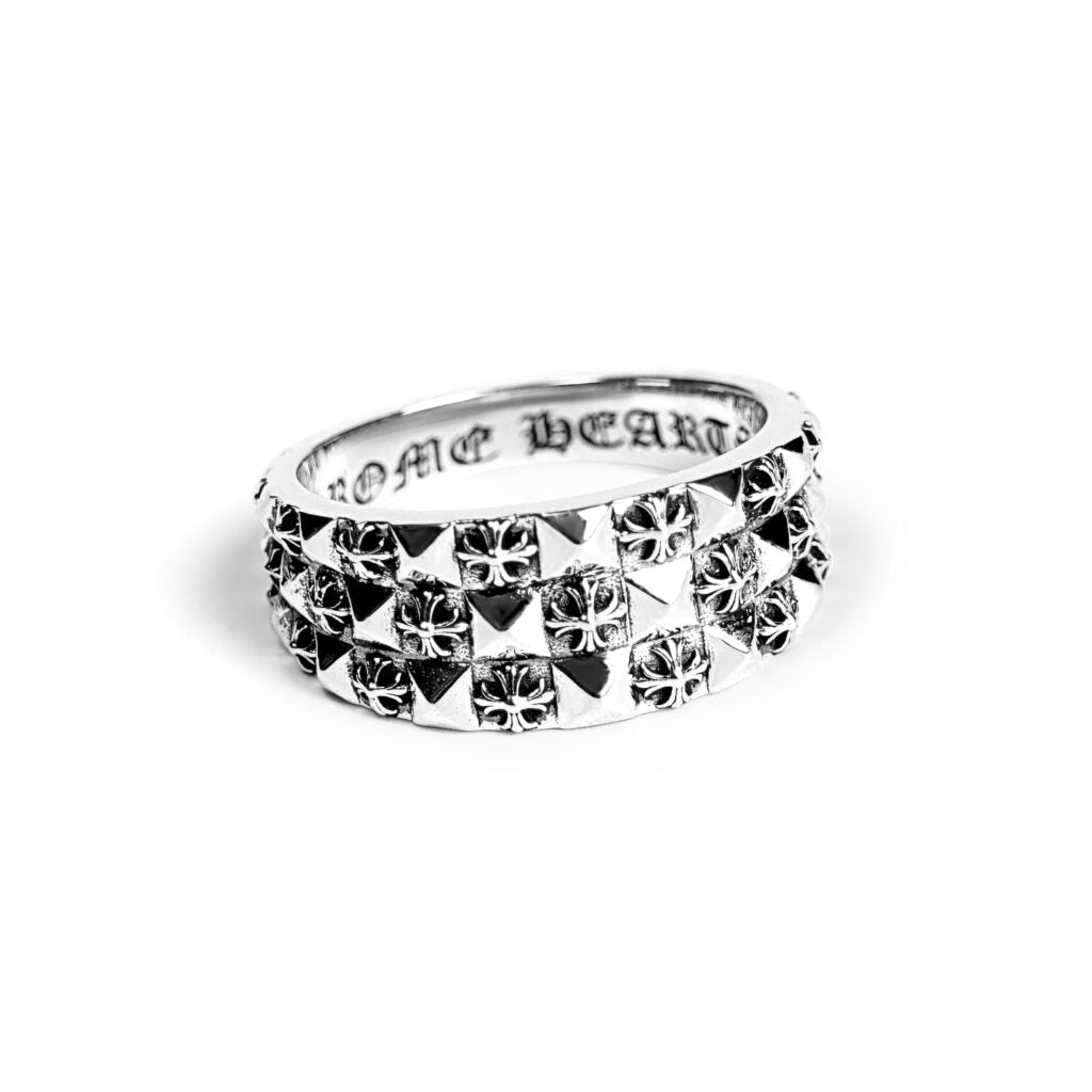 authentic multi ch plus stack ring - premium designer jewelry front view
