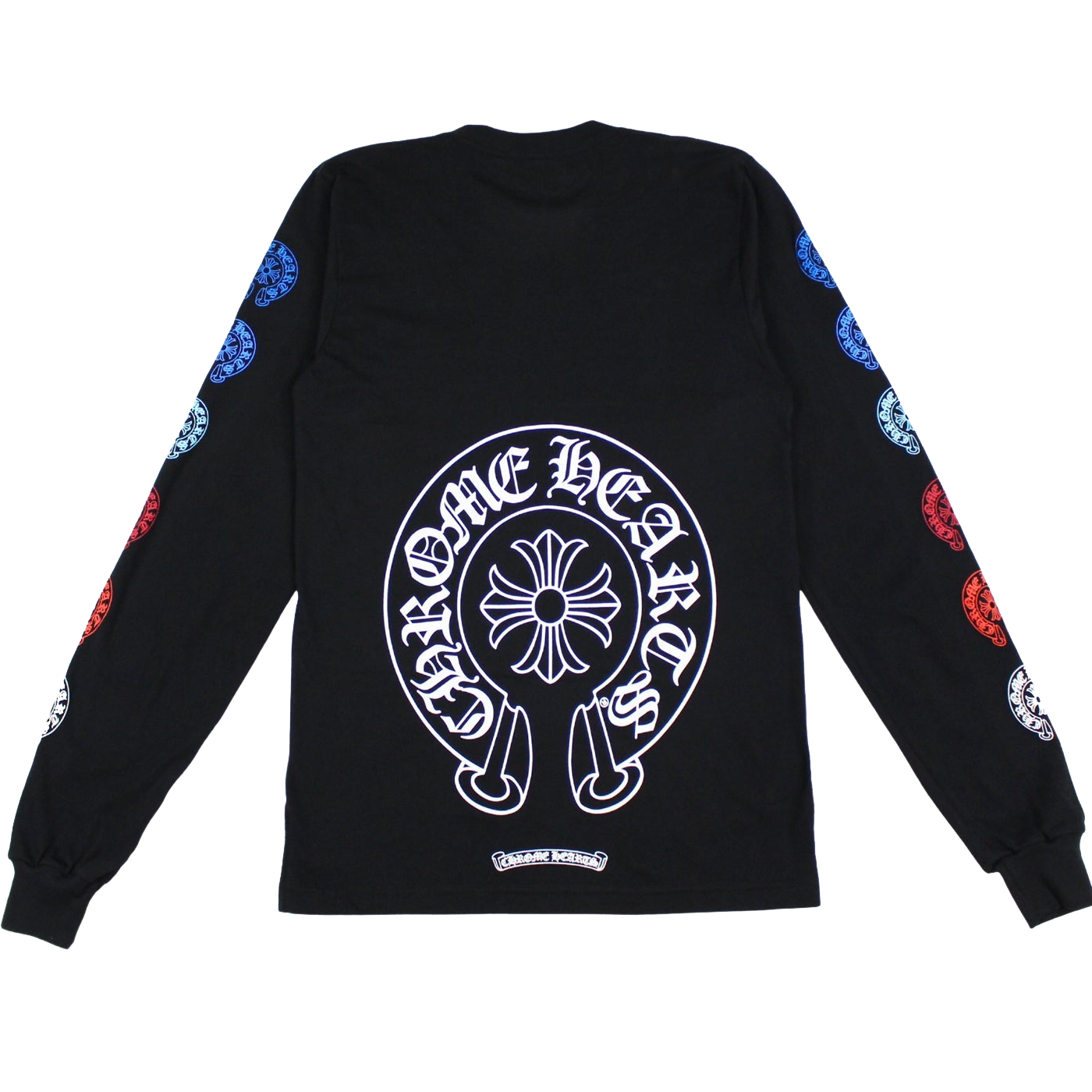 authentic ch multi color horseshoe long sleeve t-shirt - premium designer jewelry front view