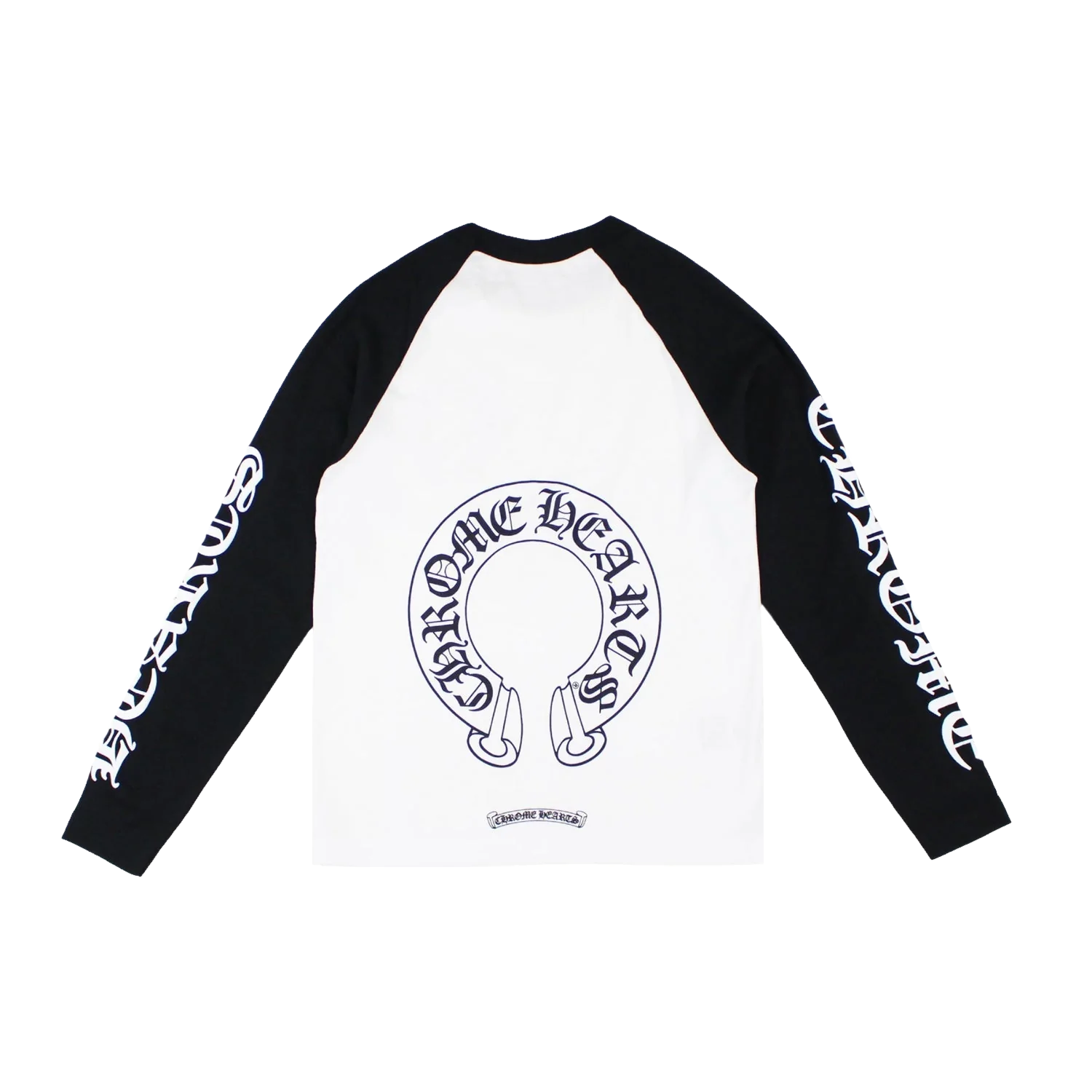 authentic black and white chrome hearts shirt - premium designer jewelry front view