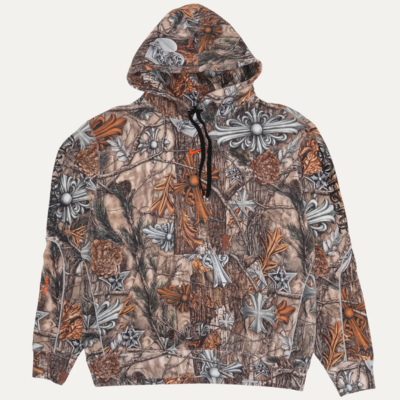 authentic chrome hearts camo hoodie​ - premium designer jewelry front view