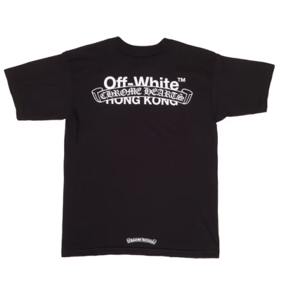 authentic off white chrome hearts hong kong shirt - premium designer jewelry front view