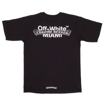 authentic off white chrome hearts miami shirt - premium designer jewelry front view