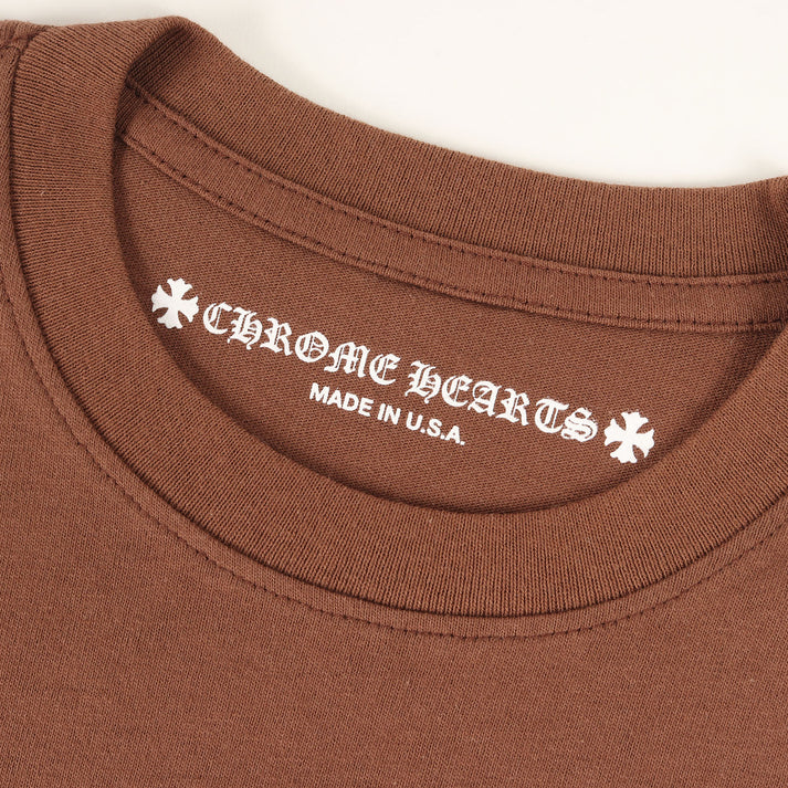 authentic brown chrome hearts shirt - premium designer jewelry front view