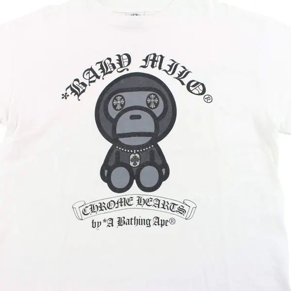 authentic chrome heart bape shirt​ - premium designer jewelry front view