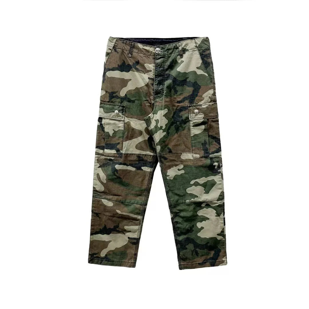 authentic chrome heart cargos camo - premium designer jewelry front view