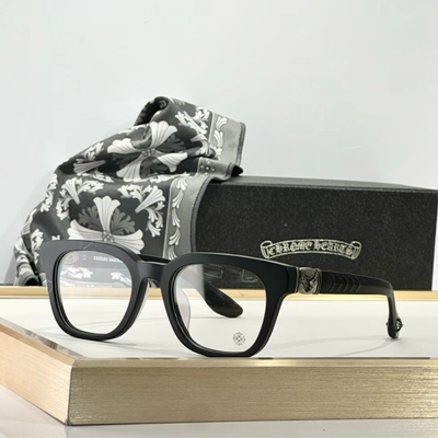 authentic chrome hearts well hell yeah sunglasses - premium designer jewelry front view