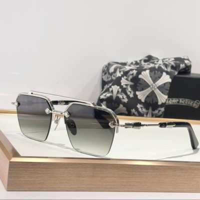 authentic chrome hearts bidi esem sunglasses - premium designer jewelry front view