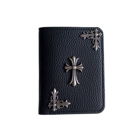 authentic chrome hearts bifold wallet - premium designer jewelry front view