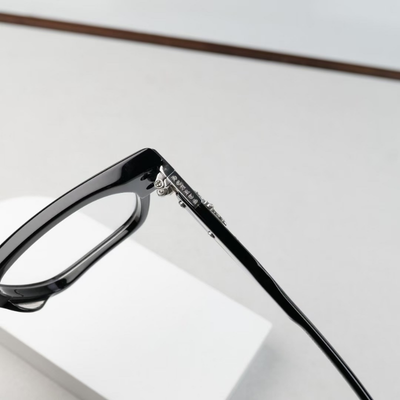 authentic chrome hearts bulge glasses - premium designer jewelry front view
