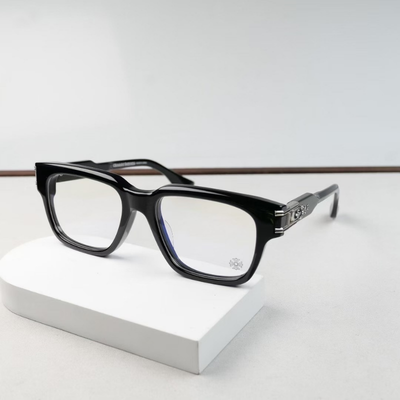 authentic chrome hearts bulge glasses - premium designer jewelry front view