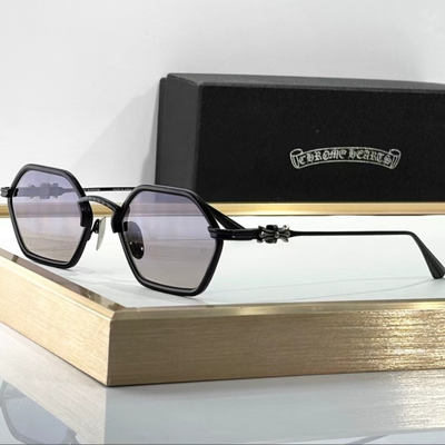 authentic chrome hearts datass sunglasses - premium designer jewelry front view