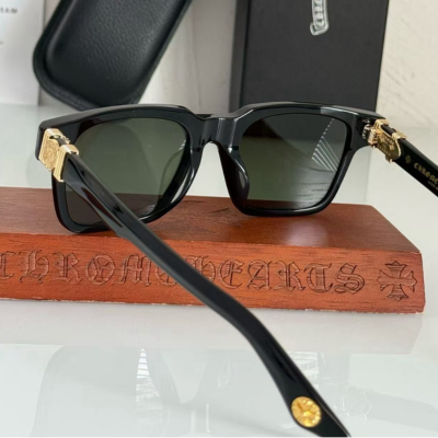 authentic chrome hearts halllamanass glasses - premium designer jewelry front view