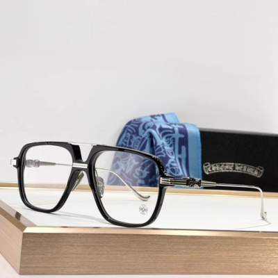 authentic chrome hearts init glasses - premium designer jewelry front view