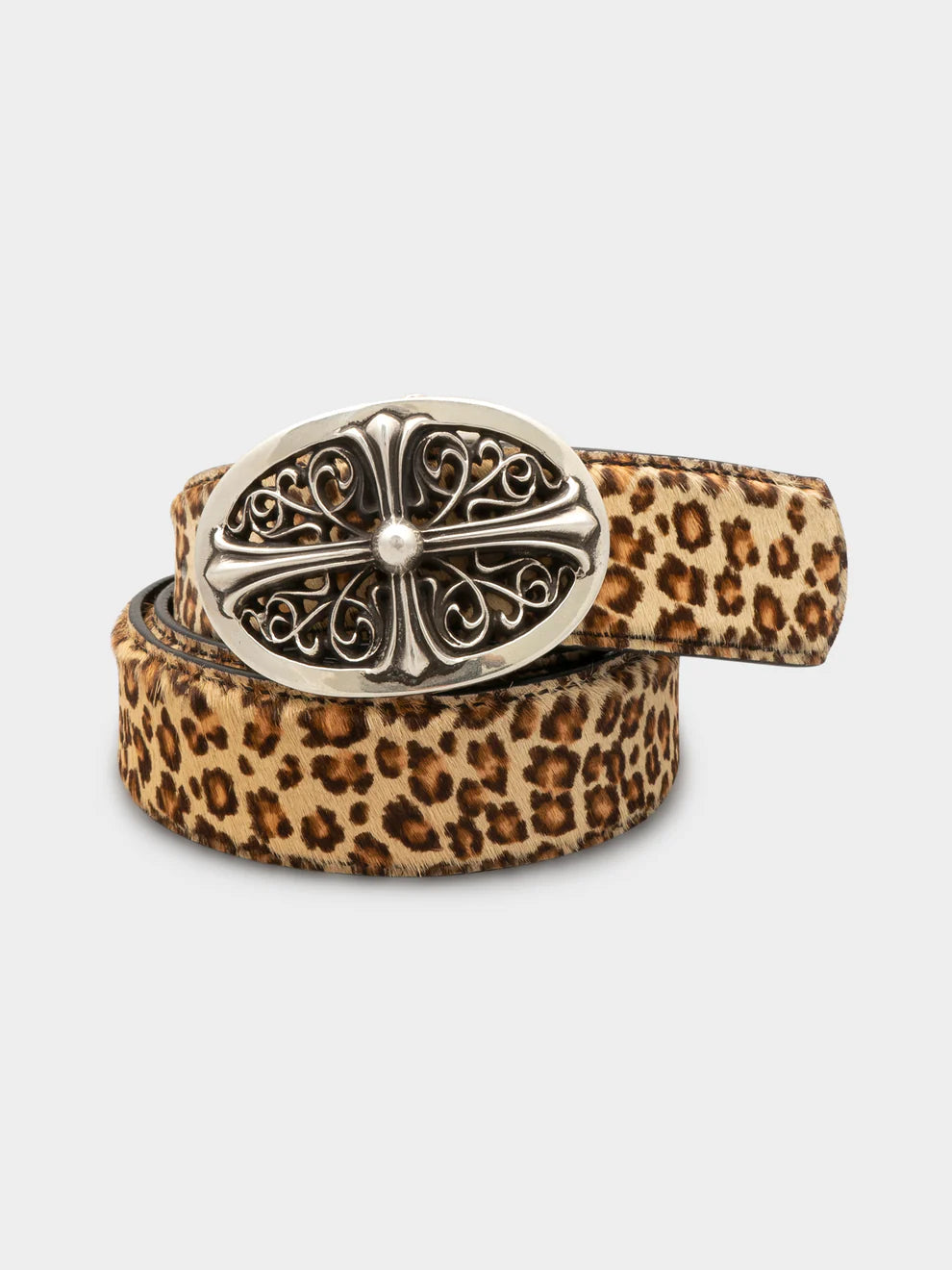 authentic chrome hearts leopard belt​ - premium designer jewelry front view