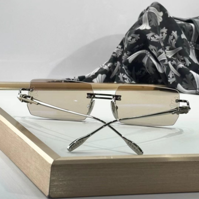 authentic chrome hearts lordie glasses - premium designer jewelry front view