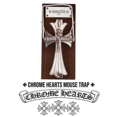 authentic chrome hearts mouse trap - premium designer jewelry front view