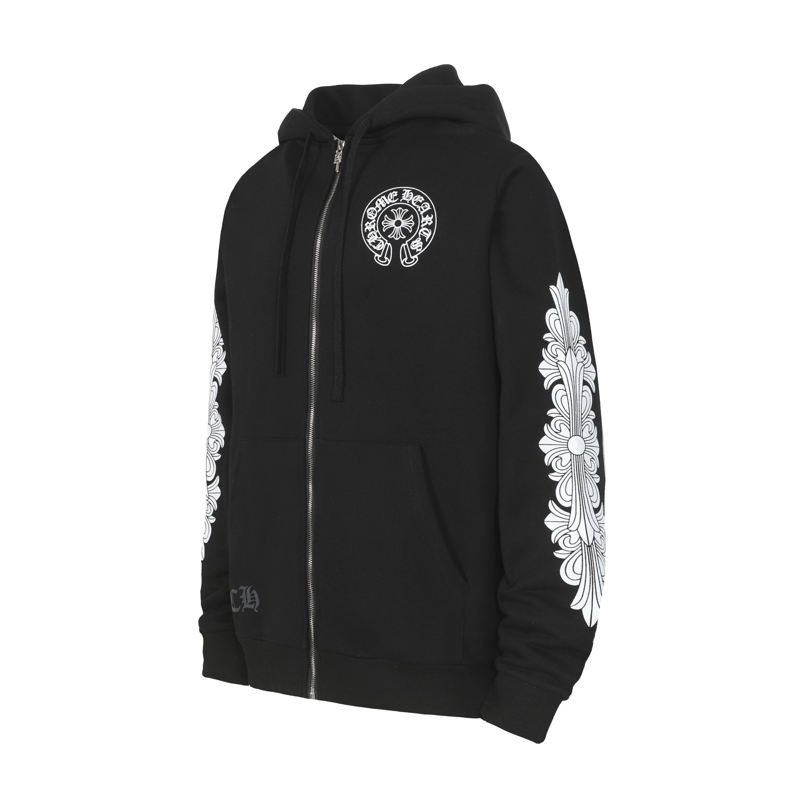 authentic chrome hearts pullover​ hoodie - premium designer jewelry front view