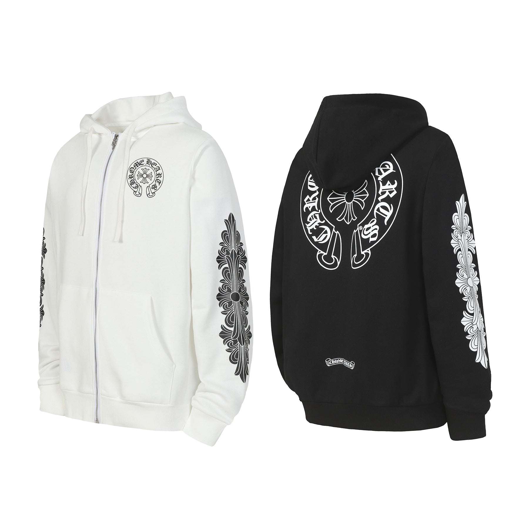 authentic chrome hearts pullover​ hoodie - premium designer jewelry front view