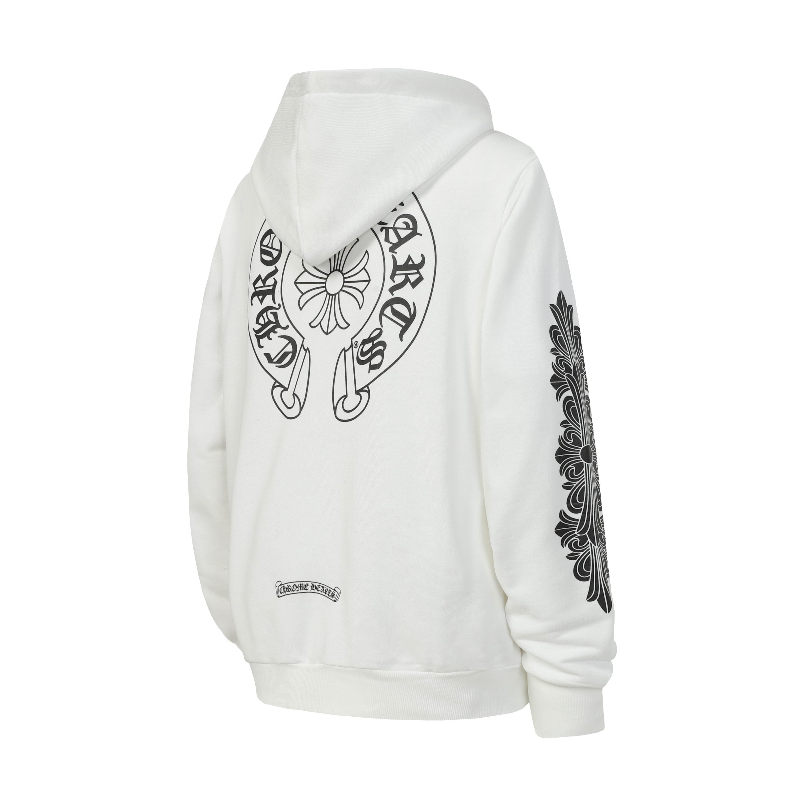 authentic chrome hearts pullover​ hoodie - premium designer jewelry front view