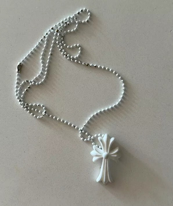 authentic chrome hearts silicone necklace​ - premium designer jewelry front view