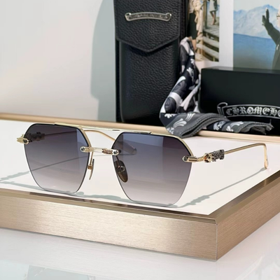 authentic chrome hearts stinger sunglasses - premium designer jewelry front view