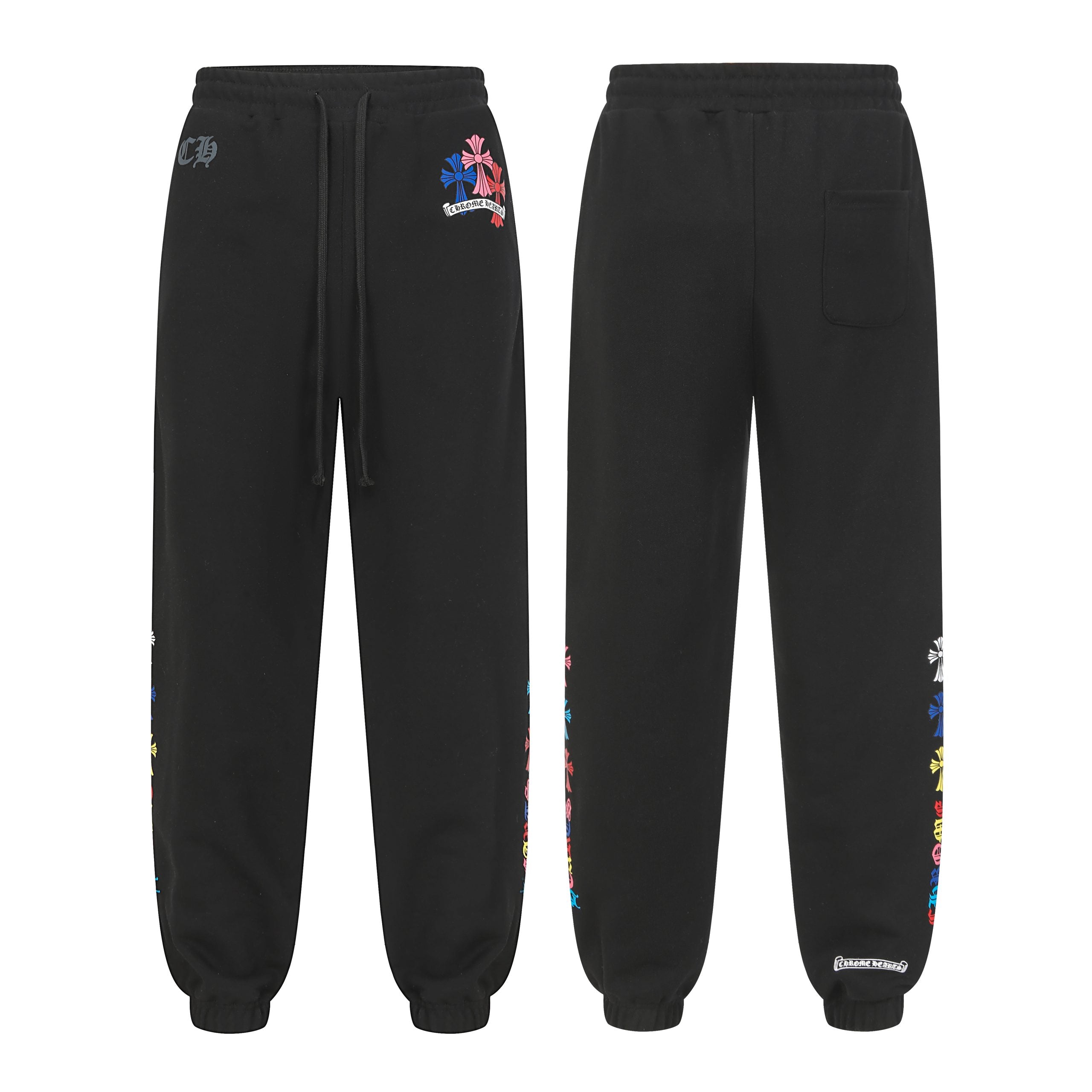 authentic chrome hearts triple cross sweatpants​ - premium designer jewelry front view