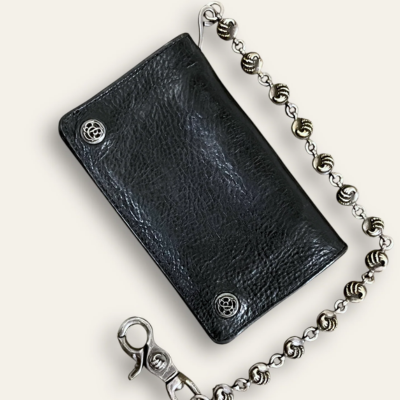 authentic chrome hearts wallet chain - premium designer jewelry front view