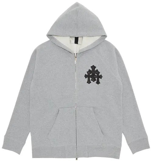 Chrome Hearts Leather Cross Hoodie - Chrome Hearts