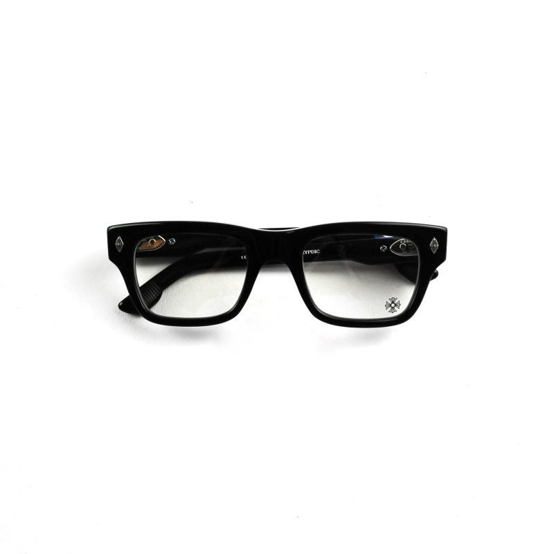 Black Chrome Heart Glasses