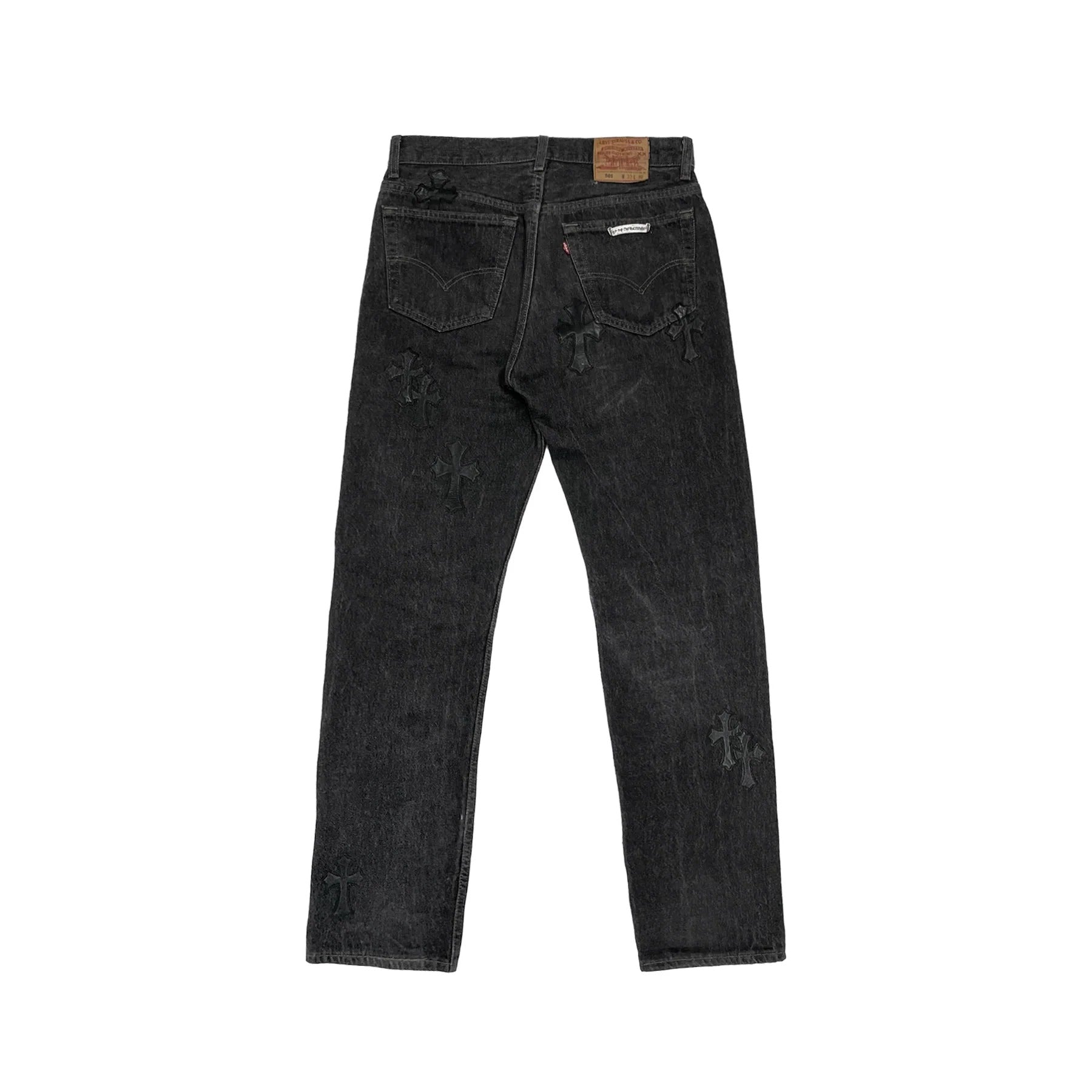 Black Chrome Heart Jeans