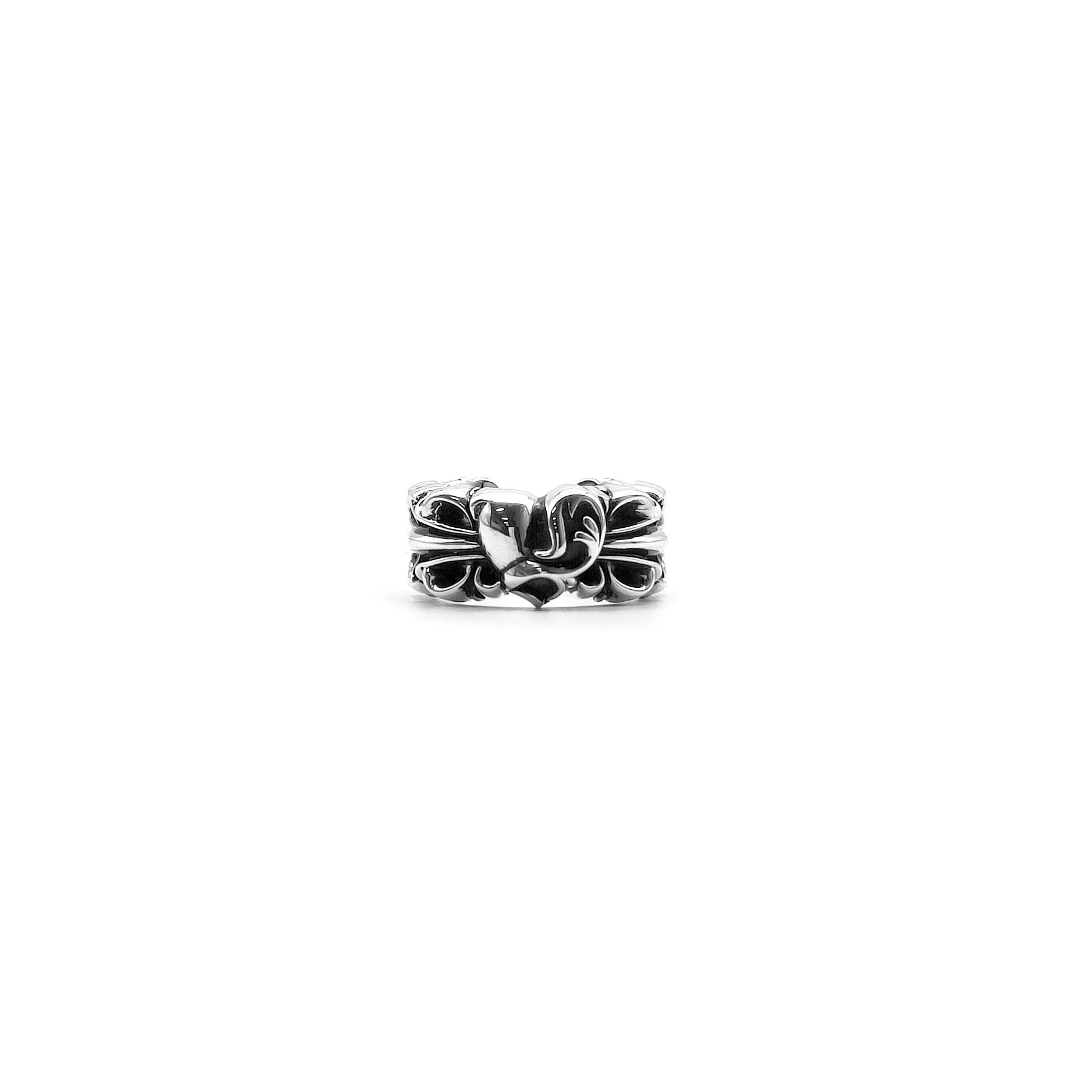 Chrome Hearts Double Floral Ring - Chrome Hearts