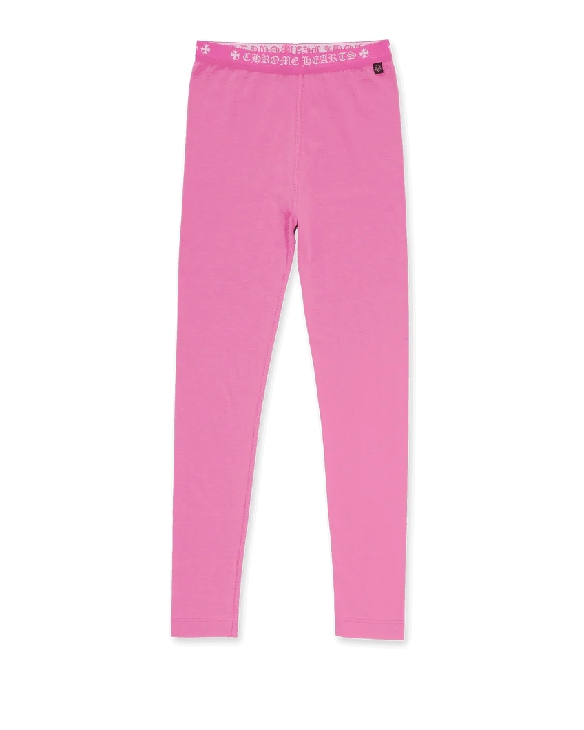 authentic pink chrome heart leggings​ - premium designer jewelry front view