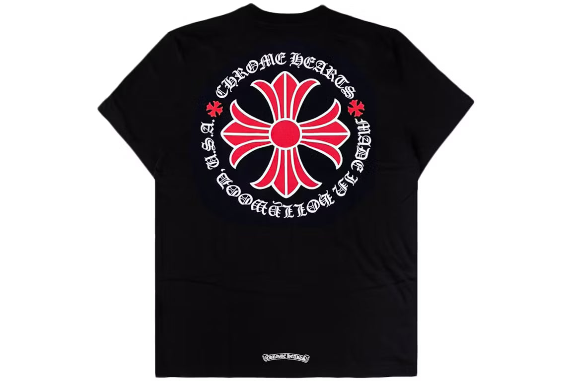 authentic red and black chrome hearts shirt - premium designer jewelry front view