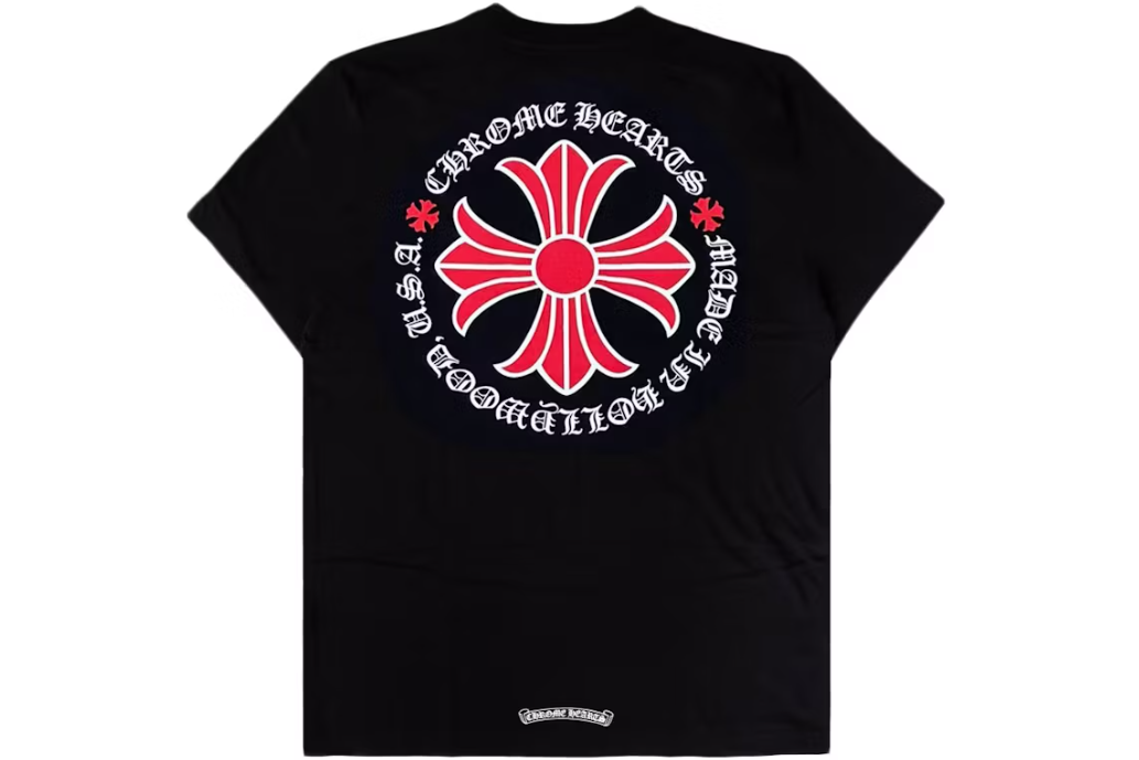 authentic red cross chrome hearts shirt​ - premium designer jewelry front view